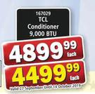 TCL Air Conditioner 9000 BTU-Each
