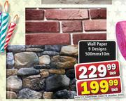 Wall Paper 500mm x 10m-Each