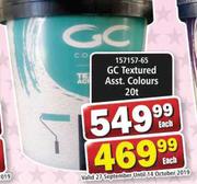 GC Textured Asst. Colours 20Lt-Each