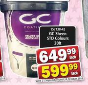 GC Sheen STD Colours 20Lt-Each