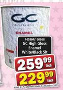 GC High Gloss Enamel White/Black 5Lt-Each