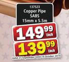 Copper Pipe Sabs 15mm x 5.5m-Each