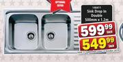 Sink Drop In Double 500mm x 1.2m-Each
