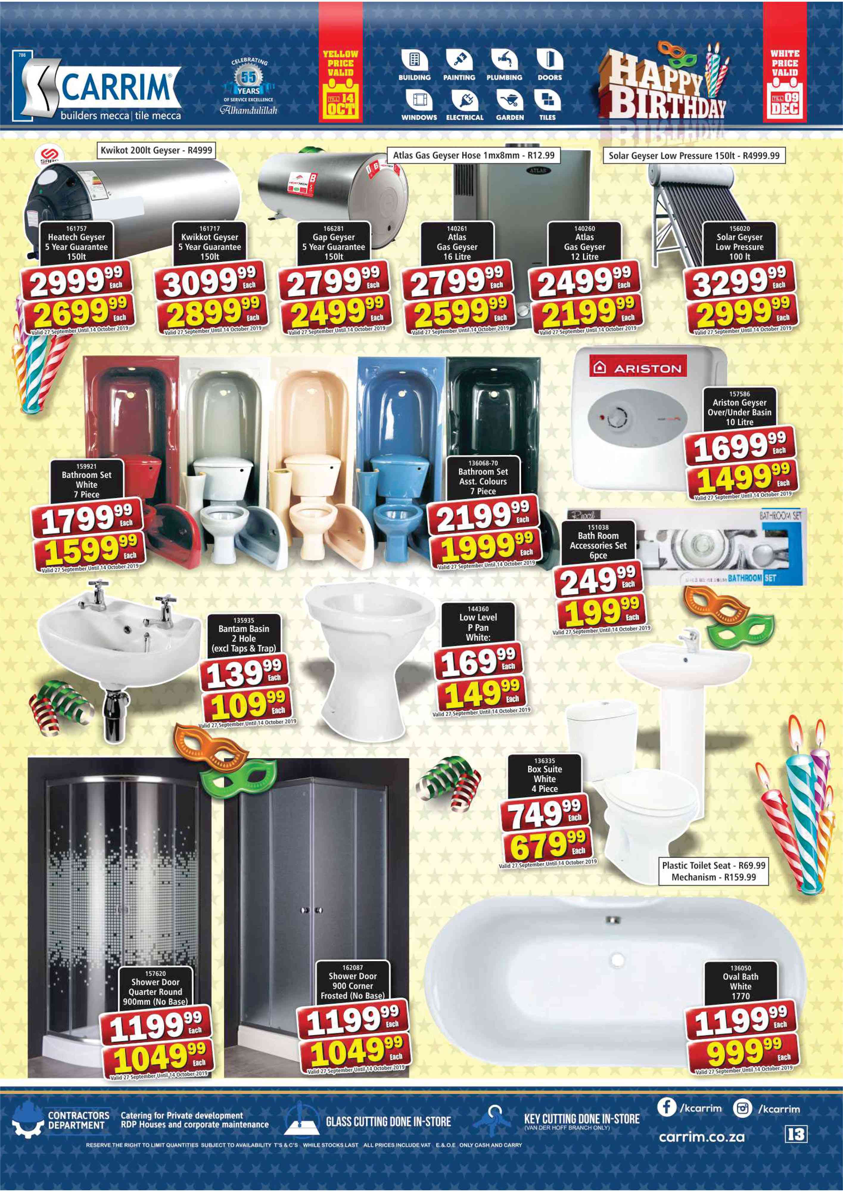 Special Solar Geyser Low Pressure 150ltEach — www.guzzle.co.za