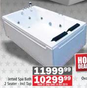 Jetted Spa Bath 2 Seater Including Tap