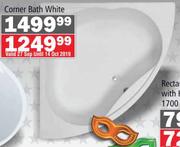 Corner Bath White
