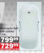 Rectangular Bath With Handles 1700