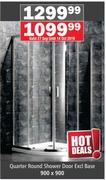 Quarter Round Shower Door Excluding Base 900 x 900