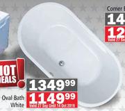 Oval Bath White