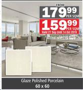 Glaze Polished Porcelain Tiles 60 x 60-Per Sqm