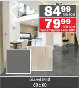 Glazed Matt Tiles 60 x 60-Per Sqm