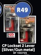 CP Lockset 2 Lever (Silver/Gun Metal) BF 155375/6