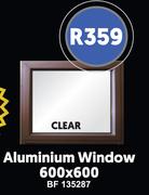 Aluminium Window Clear BF 135287-600 x 600