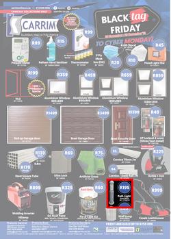 K Carrim Builders Mecca : Black Tag November (26 November - 29 November 2021), page 1
