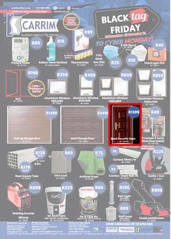 K Carrim Builders Mecca : Black Tag November (26 November - 29 November 2021), page 1