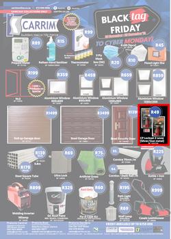 K Carrim Builders Mecca : Black Tag November (26 November - 29 November 2021), page 1
