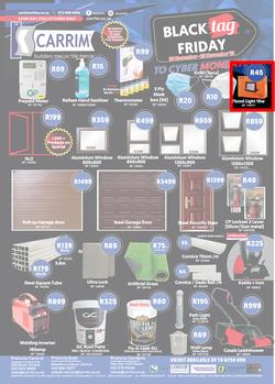K Carrim Builders Mecca : Black Tag November (26 November - 29 November 2021), page 1