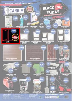 K Carrim Builders Mecca : Black Tag November (26 November - 29 November 2021), page 1