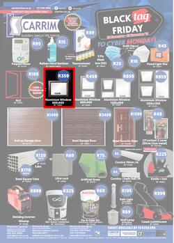 K Carrim Builders Mecca : Black Tag November (26 November - 29 November 2021), page 1
