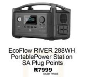 EcoFlow River 288Wh Portable Power Station SA Plug Points