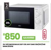 Defy 20Ltr Microwave MWM2030W