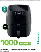 Hisense 4.5Ltr Digital Air Fryer (Blk) 1400W H0AFBK1S1