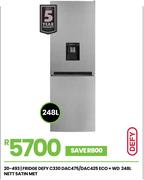 Defy 248Ltr Satin Met Fridge DAC475/DAC425 