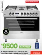 Ferre 4 Gas Burner Stove (2 Elec Plate + Elec Oven) F9S42E3, FDIDTLC-90 x 60