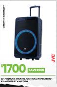 JVC Trolley Speaker 12" XS-N4110PB BT + MIC 30W Home Theatre 23-751