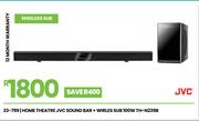 JVC Sound Bar + Wireless Sub 100W Home Theatre TH-N239B 23-799