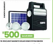 Magneto Solar Home Light System DBK254