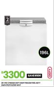 Defy 196L Nett Fridge Deep Freezer WHT DMF470/374/290 20-013