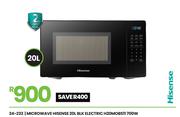 Hisense 20L Blk Electric 700W Microwave H20MOBS11 24-232