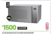 Defy 30L Mirror Microwave DMO390/30S/391 24-222
