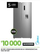 Midea 532L Net Met SxS Fridge BCD530 WD HC-689WEN (ESNY) 20-583