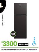 Midea 173L Net Graphite Fridge BCD166 HD-216FN 20-585