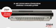 Univa C/Hood 60cm U600 BLK 21-487