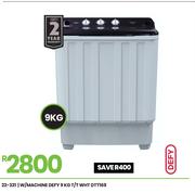 Defy 9Kg T/T WHT W/Machine DTT169 22-321