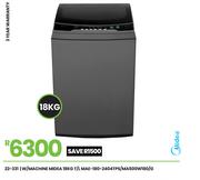 Midea 18Kg T/L W/Machine MAE-180-2404TPS/MA500W180/G 22-331