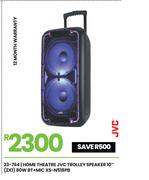 JVC Trolley Speaker 10" (2x1) 80W BT + MIC Home Theatre XS-N518PB 23-764