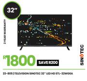Sinotec 32" LED HD Television STL-32WG6A 23-805