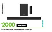 Hisense Sound Bar BT Sub Home Theatre HS3100 23-823