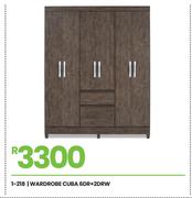 Cuba 6DR + 2DRW Wardrobe 1-218