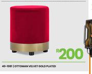 Velvet Gold Plated Ottoman 40-1081Velvet Gold Plated Ottoman 40-1081