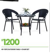Outdoor Table + Chair Set 40-1201