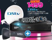 DSTV Explora 2 Installed + WiFi Connector + LNB