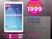 Samsung Galaxy Tab E 9.6” 3G Tablet Including Free 3GB Data Sim-Each