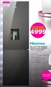 Hisense 420Ltr Bottom Freezer Fridge Black Mirror Finish H420BMI-WD