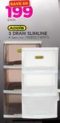 Addis 3 Draw Slimline-Each