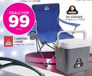 Camping Chair + 25Ltr Cooler-Each